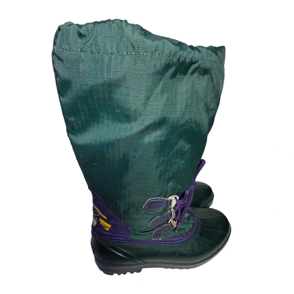Sorel Winter Snow Boots‎ Mens 6 Green Purple Made In Canada Felt Lined